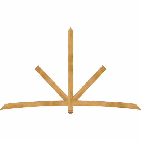 Ekena Millwork Alberta Rough Sawn Timber Gable Bracket, Western Red Cedar, 108"W x 63"H x 2"D x 4"F, 14/12 Pitch GBW108X63X0204ALB00RWR - main